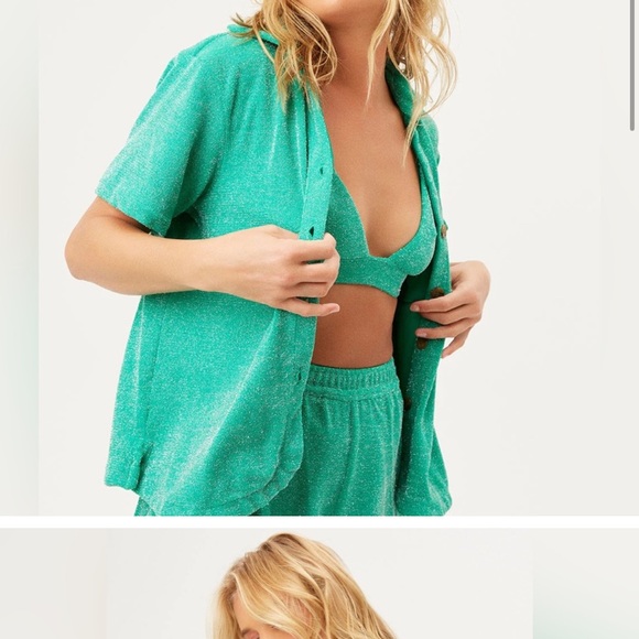 Frankie’s bikini set! Cover up both size L. Bikini top L and bottoms size M - Picture 5 of 12